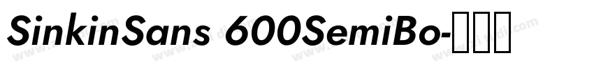 SinkinSans 600SemiBo字体转换